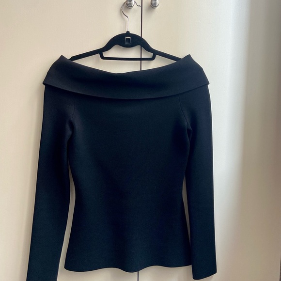 Proenza Schouler Black Off-Shoulder Top - Picture 6 of 7